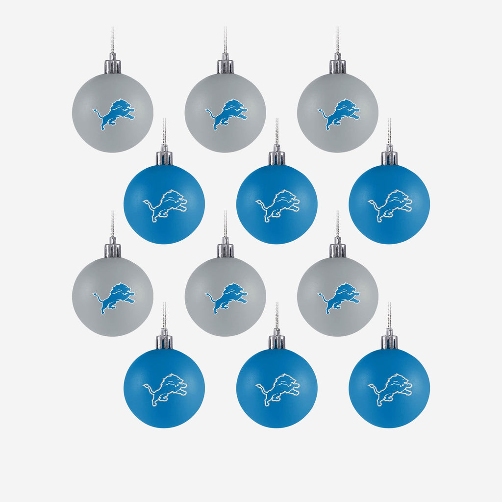 Detroit Lions 12 Pack Ball Ornament Set FOCO - FOCO.com