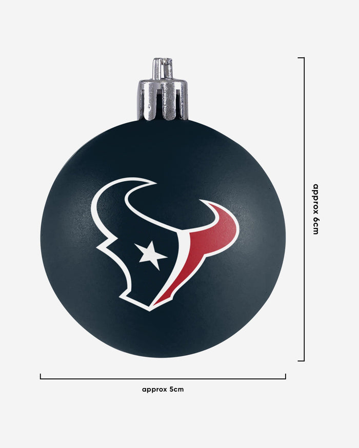 Houston Texans 12 Pack Ball Ornament Set FOCO - FOCO.com
