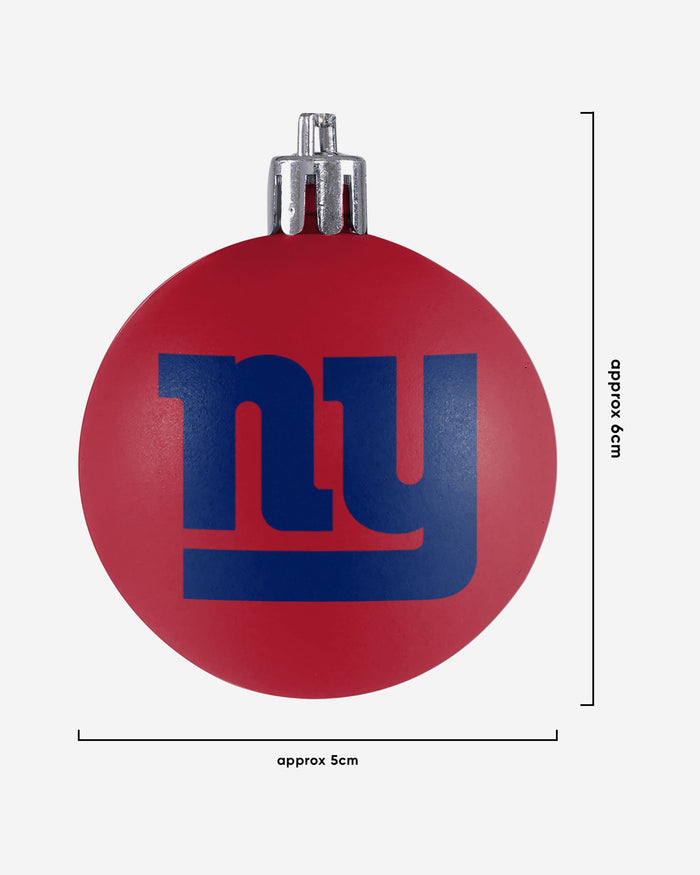 New York Giants 12 Pack Ball Ornament Set Foco - FOCO.com