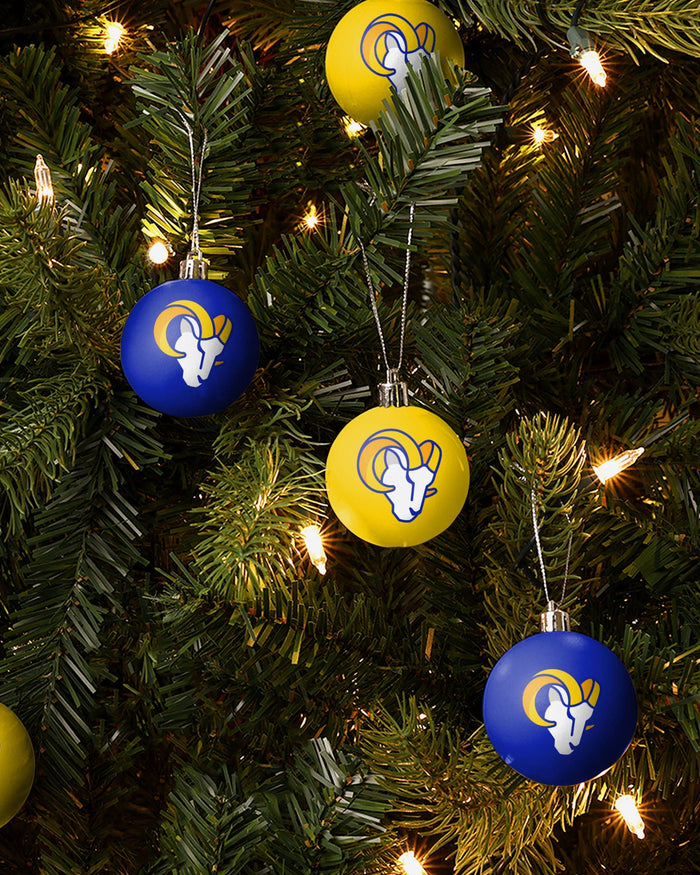 Los Angeles Rams 12 Pack Ball Ornament Set FOCO - FOCO.com