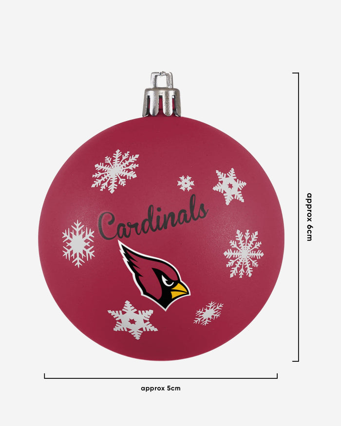 Arizona Cardinals 5 Pack Shatterproof Ball Ornament Set FOCO - FOCO.com