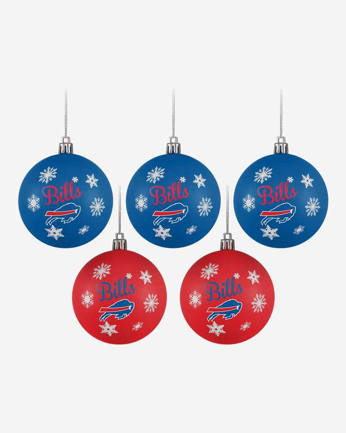 Buffalo Bills 5 Pack Shatterproof Ball Ornament Set FOCO - FOCO.com