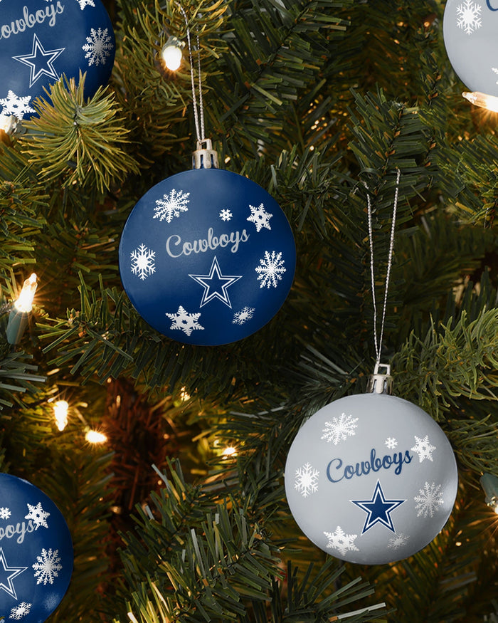 Dallas Cowboys 5 Pack Shatterproof Ball Ornament Set FOCO - FOCO.com