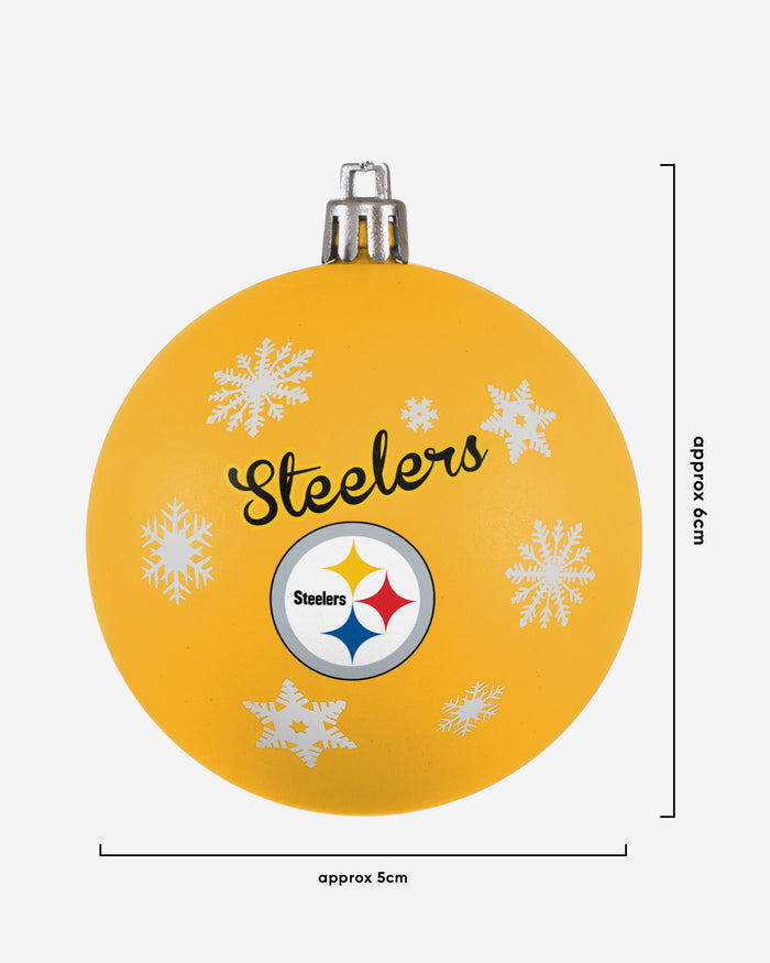 Pittsburgh Steelers 5 Pack Shatterproof Ball Ornament Set FOCO - FOCO.com