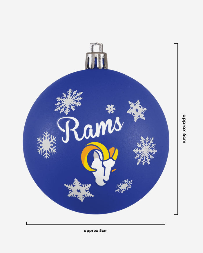 Los Angeles Rams 5 Pack Shatterproof Ball Ornament Set FOCO - FOCO.com