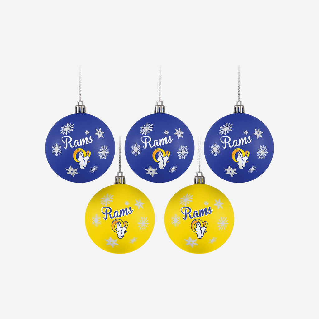 Los Angeles Rams 5 Pack Shatterproof Ball Ornament Set FOCO - FOCO.com