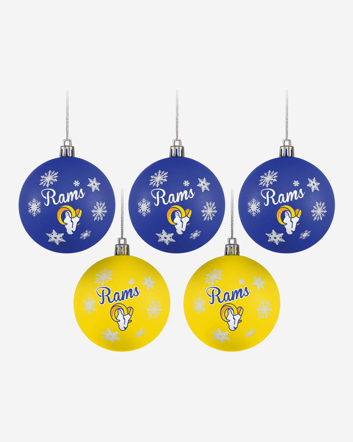 Los Angeles Rams 5 Pack Shatterproof Ball Ornament Set FOCO - FOCO.com