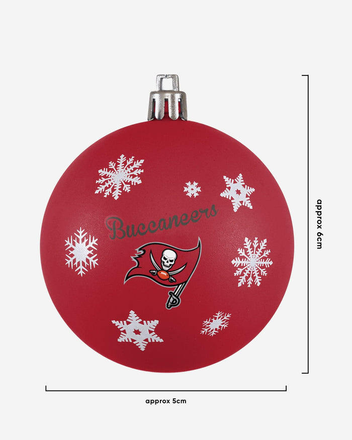 Tampa Bay Buccaneers 5 Pack Shatterproof Ball Ornament Set FOCO - FOCO.com