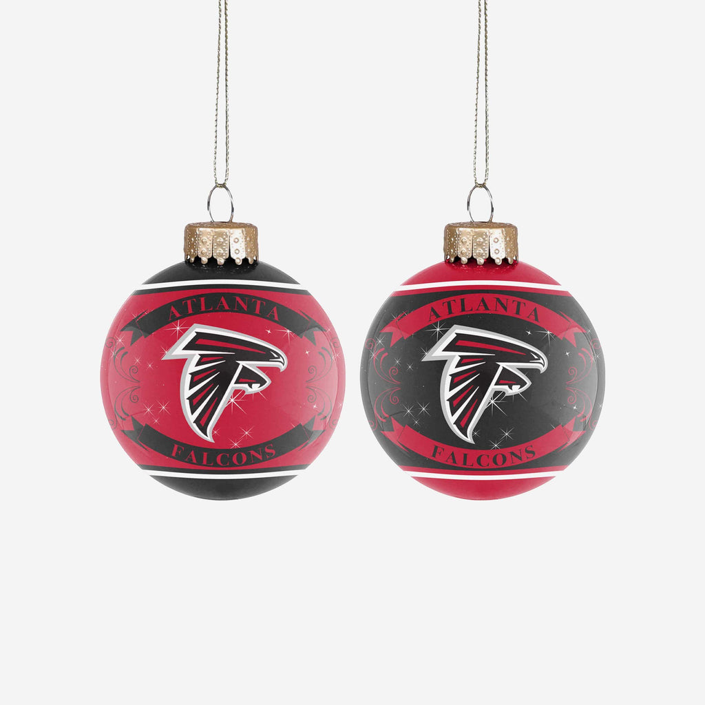 Atlanta Falcons 2 Pack Ball Ornament Set FOCO - FOCO.com