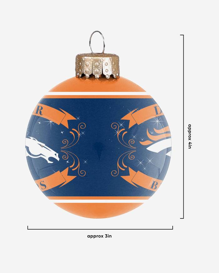 Denver Broncos 2 Pack Ball Ornament Set FOCO - FOCO.com