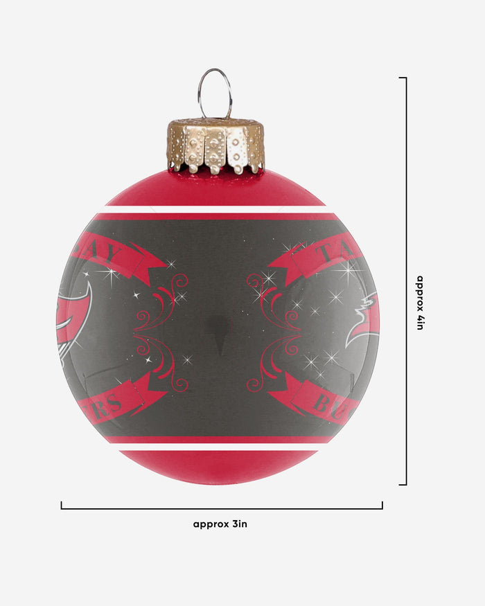 Tampa Bay Buccaneers 2 Pack Glass Ball Ornament Set Foco - FOCO.com