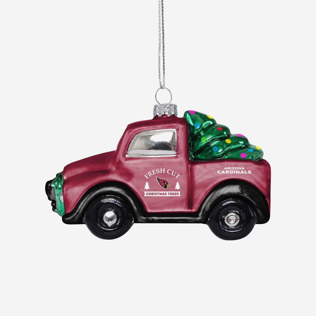 Arizona Cardinals Blown Glass Truck Ornament FOCO - FOCO.com