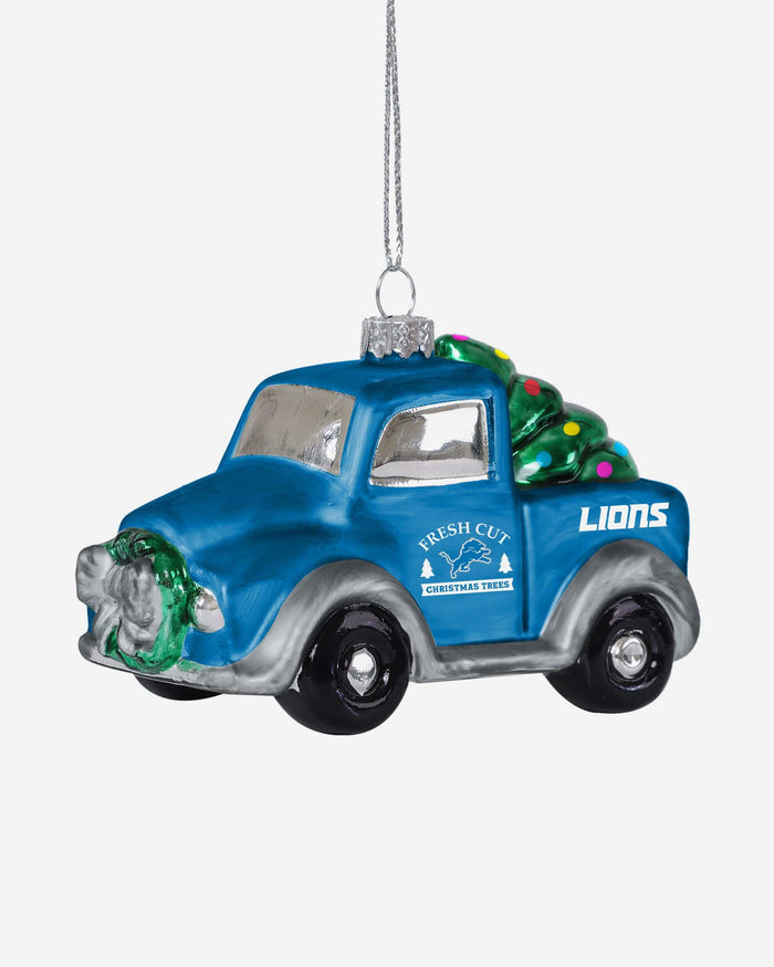 Detroit Lions Blown Glass Truck Ornament FOCO - FOCO.com