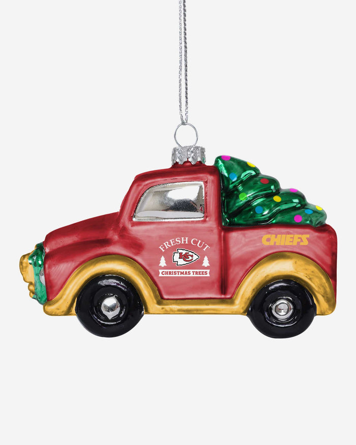 Kansas City Chiefs Blown Glass Truck Ornament FOCO - FOCO.com