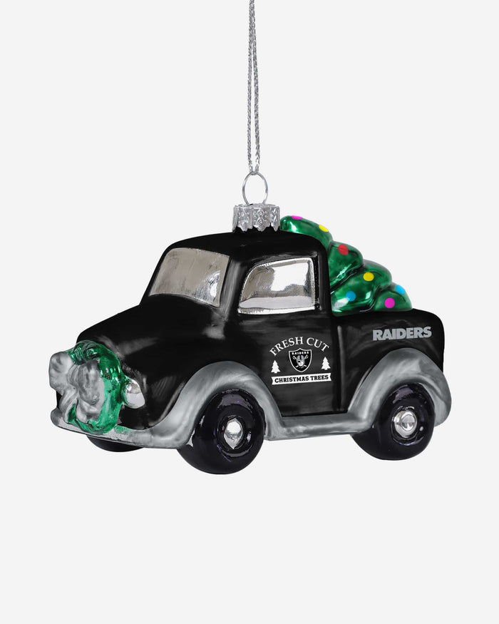 Las Vegas Raiders Blown Glass Truck Ornament FOCO - FOCO.com