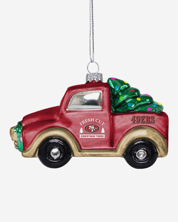 San Francisco 49ers Blown Glass Truck Ornament FOCO - FOCO.com