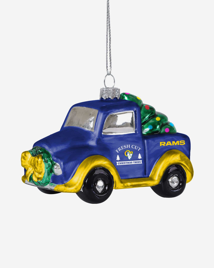 Los Angeles Rams Blown Glass Truck Ornament FOCO - FOCO.com