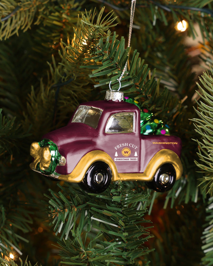 Washington Commanders Original Blown Glass Truck Ornament FOCO - FOCO.com