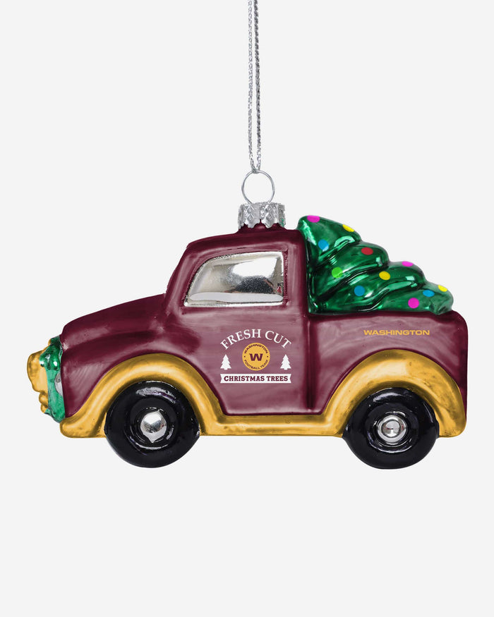 Washington Commanders Original Blown Glass Truck Ornament FOCO - FOCO.com