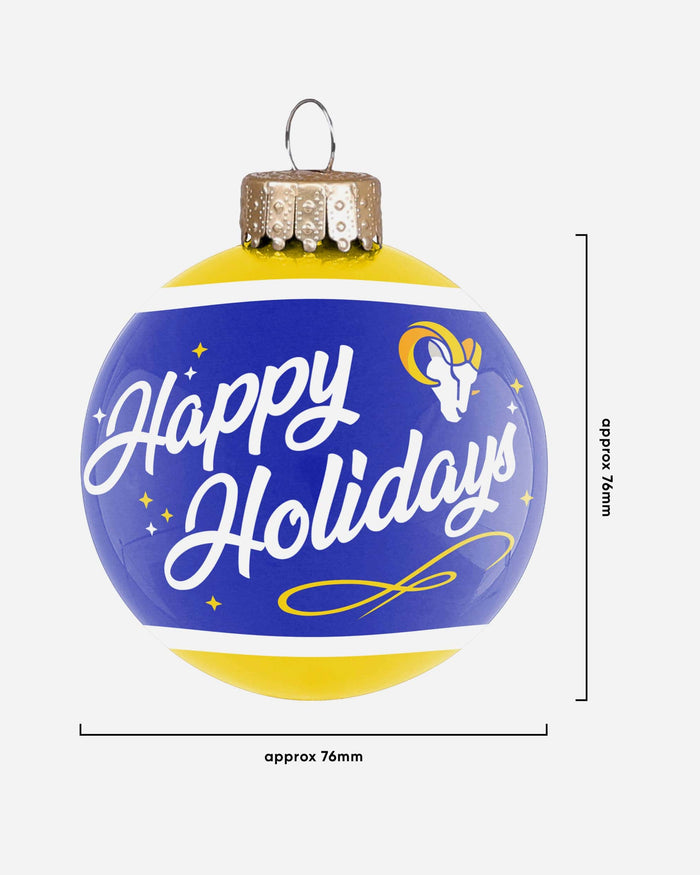Los Angeles Rams Super Bowl LVI Champions Glass Ball Ornament FOCO - FOCO.com