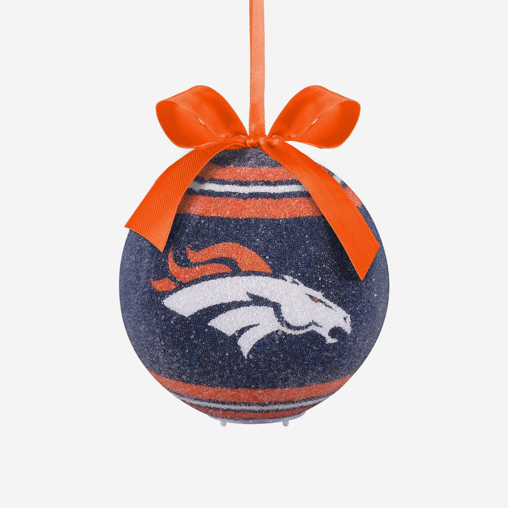 Denver Broncos LED Shatterproof Ball Ornament FOCO - FOCO.com