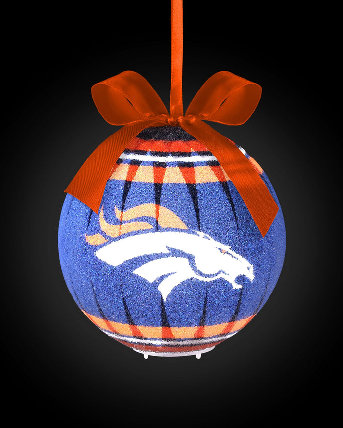 Denver Broncos LED Shatterproof Ball Ornament FOCO - FOCO.com