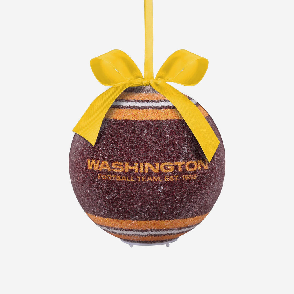 Washington Commanders LED Shatterproof Ball Ornament FOCO - FOCO.com