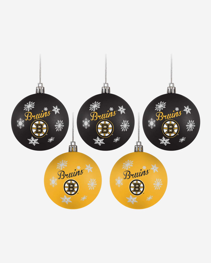 Boston Bruins 5 Pack Shatterproof Ball Ornament Set FOCO - FOCO.com