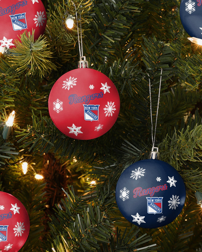 New York Rangers 5 Pack Shatterproof Ball Ornament Set FOCO - FOCO.com