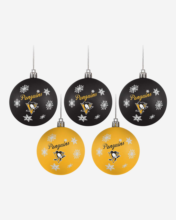 Pittsburgh Penguins 5 Pack Shatterproof Ball Ornament Set FOCO - FOCO.com