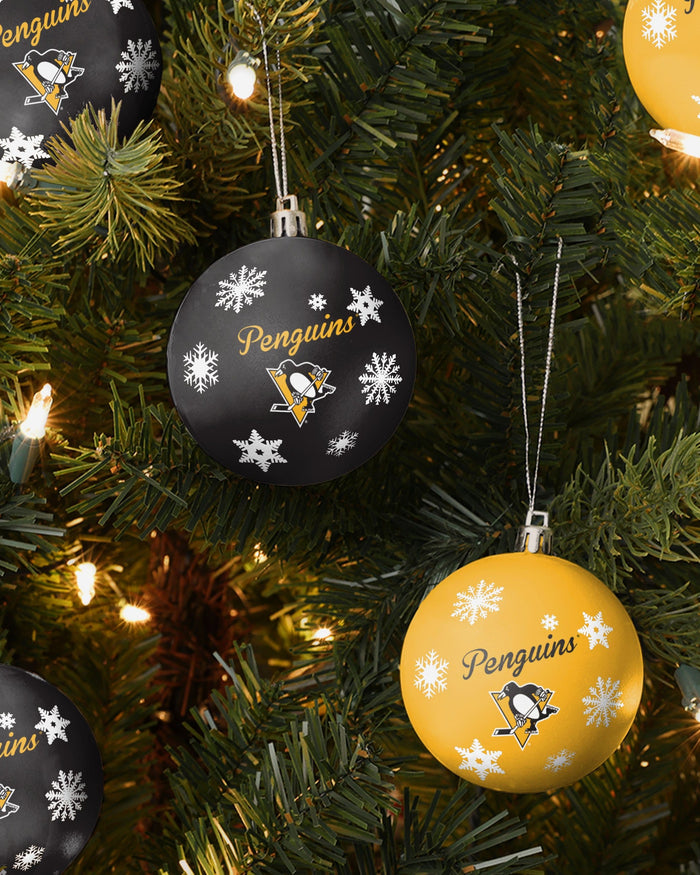 Pittsburgh Penguins 5 Pack Shatterproof Ball Ornament Set FOCO - FOCO.com