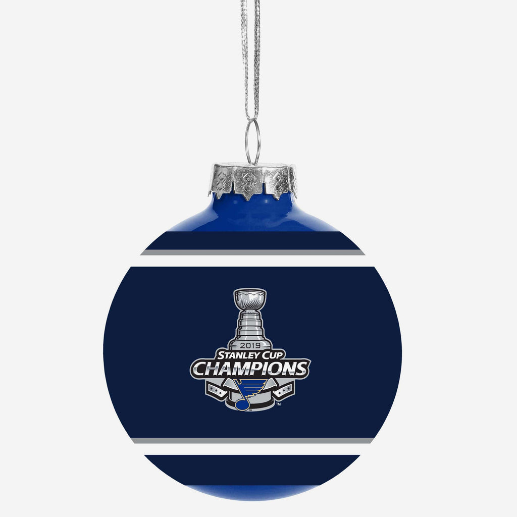 St Louis Blues 2019 Stanley Cup Champions Glass Ball Ornament FOCO - FOCO.com