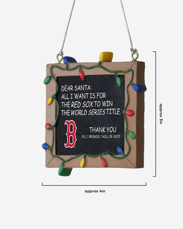 Boston Red Sox Resin Chalkboard Sign Ornament FOCO - FOCO.com