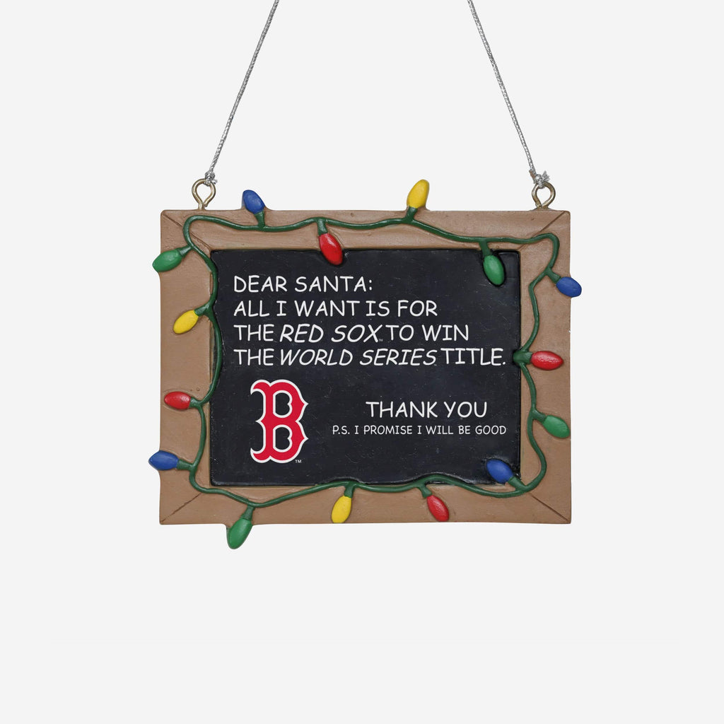 Boston Red Sox Resin Chalkboard Sign Ornament FOCO - FOCO.com