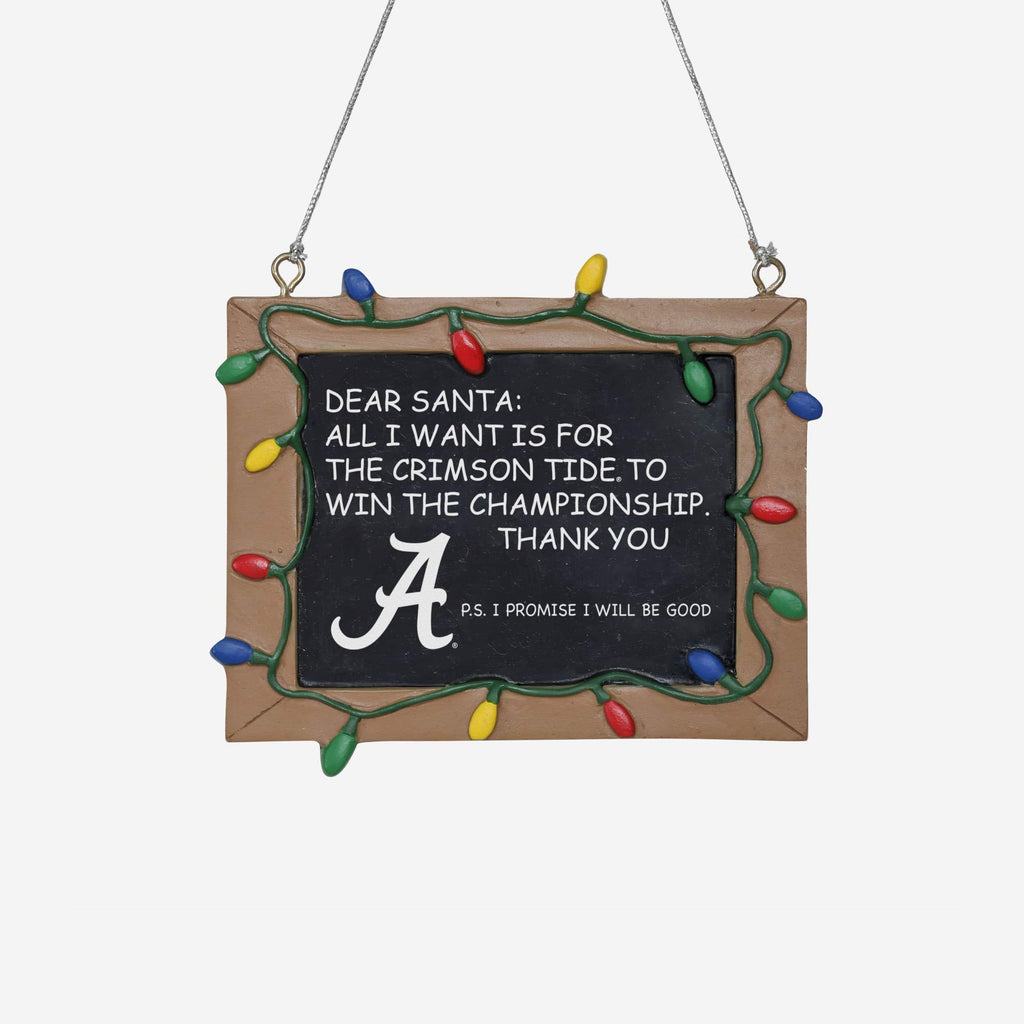 Alabama Crimson Tide Chalkboard Sign Ornament FOCO - FOCO.com