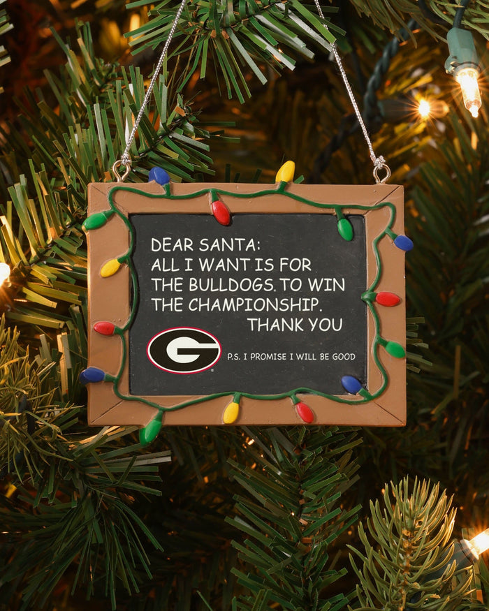 Georgia Bulldogs Chalkboard Sign Ornament Foco - FOCO.com