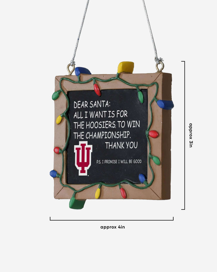 Indiana Hoosiers Resin Chalkboard Sign Ornament FOCO - FOCO.com