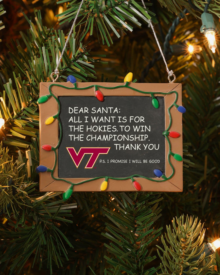 Virginia Tech Hokies Chalkboard Sign Ornament FOCO - FOCO.com