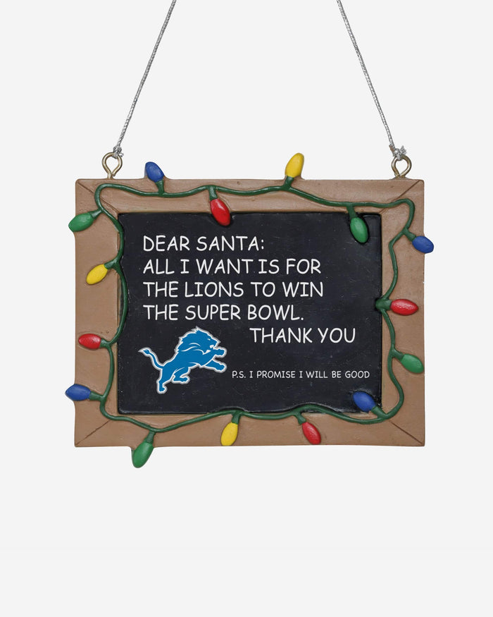 Detroit Lions Resin Chalkboard Sign Ornament FOCO - FOCO.com