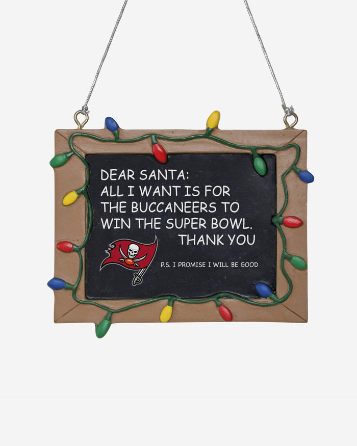 Tampa Bay Buccaneers Resin Chalkboard Sign Ornament FOCO - FOCO.com