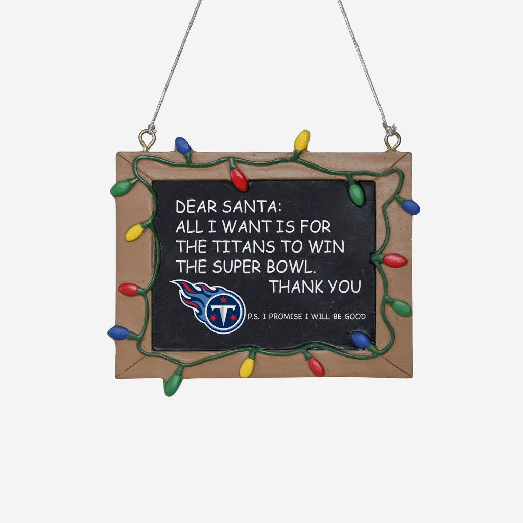 Tennessee Titans Chalkboard Sign Ornament FOCO - FOCO.com