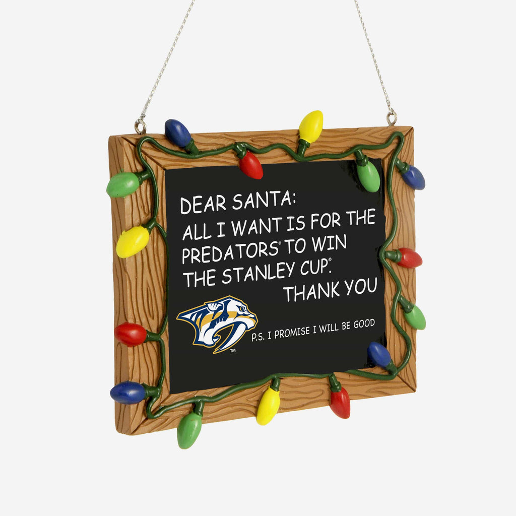 Nashville Predators Resin Chalkboard Sign Ornament FOCO - FOCO.com