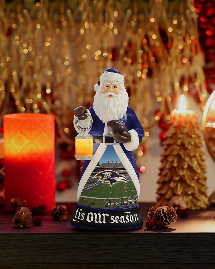 Baltimore Ravens Santa Figure With Light Up Lantern FOCO - FOCO.com