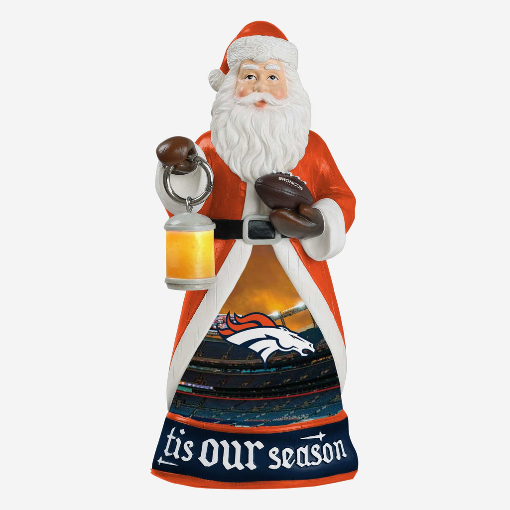Denver Broncos Santa Figure With Light Up Lantern FOCO - FOCO.com