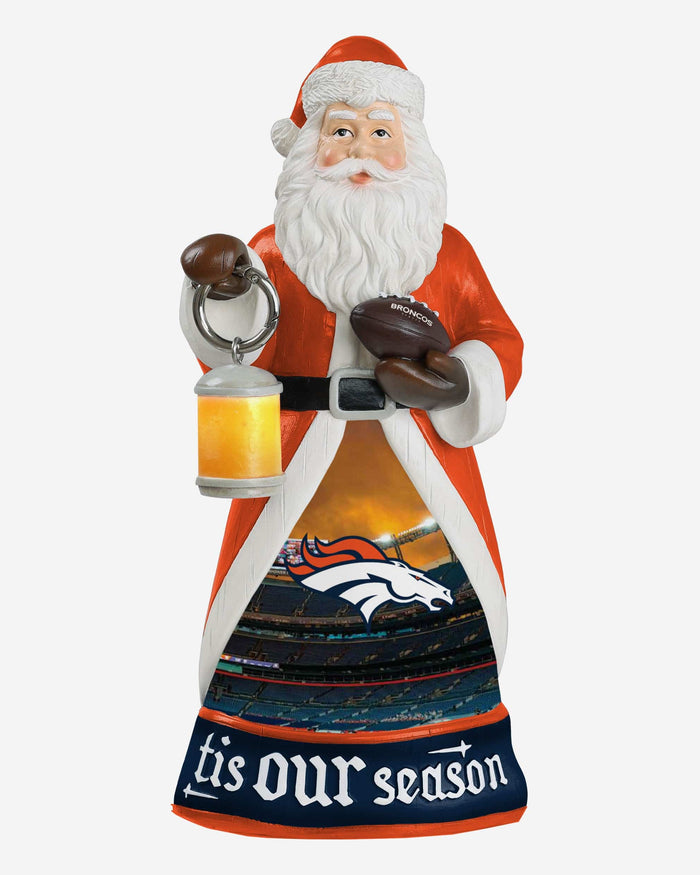 Denver Broncos Santa Figure With Light Up Lantern FOCO - FOCO.com