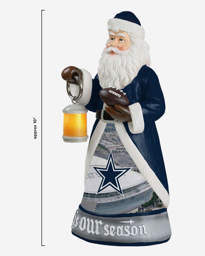 Dallas Cowboys Santa Figure With Light Up Lantern FOCO - FOCO.com