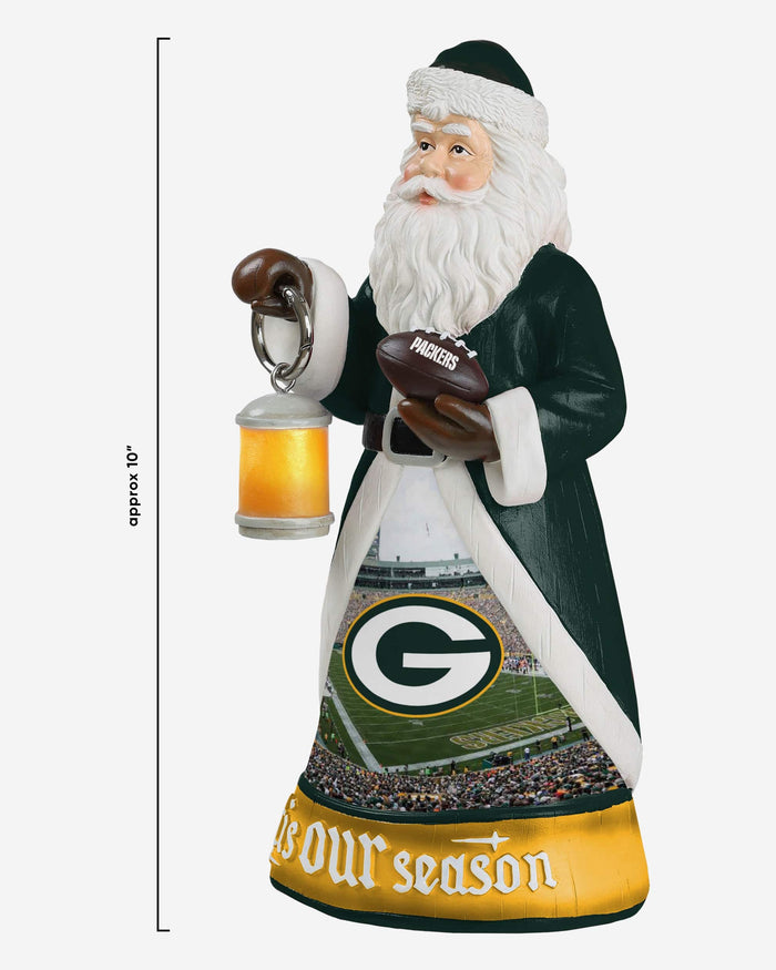 Green Bay Packers Santa Figure With Light Up Lantern FOCO - FOCO.com