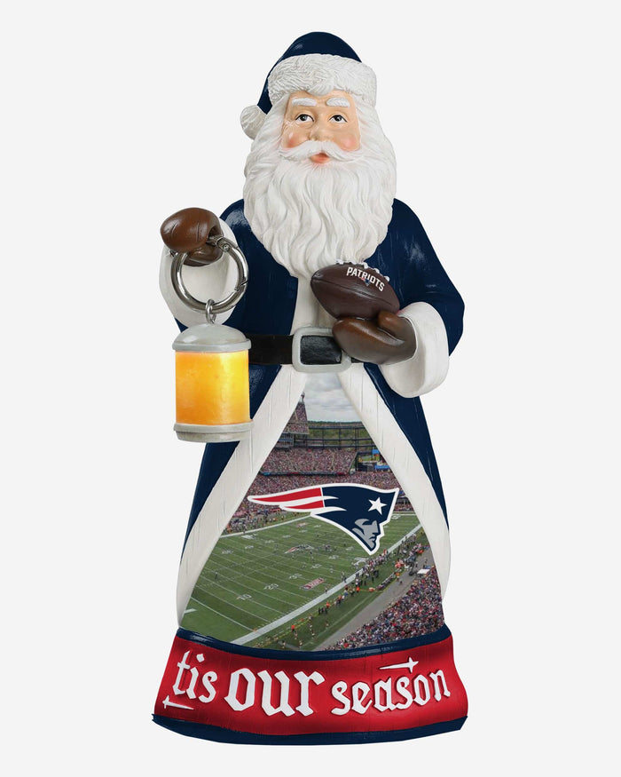 New England Patriots Santa Figure With Light Up Lantern FOCO - FOCO.com