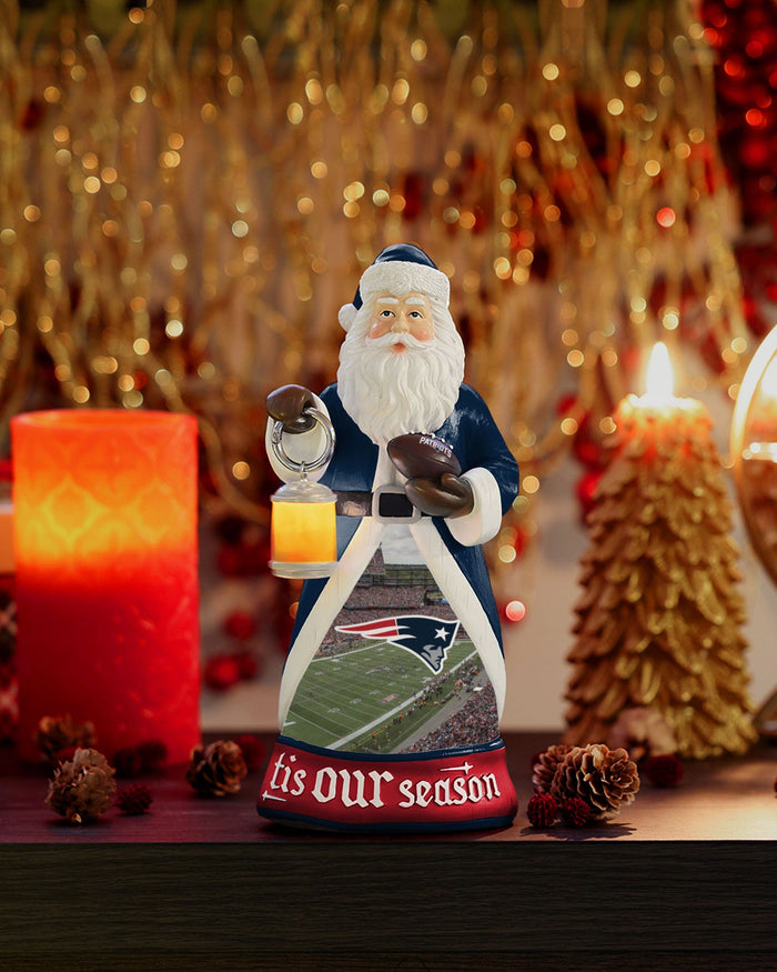 New England Patriots Santa Figure With Light Up Lantern FOCO - FOCO.com