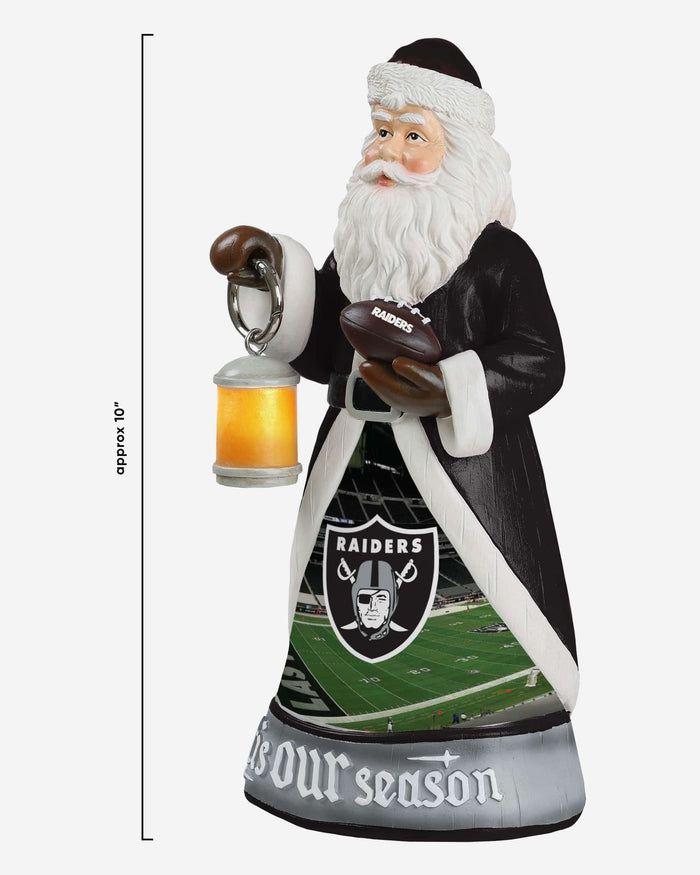 Las Vegas Raiders Santa Figure With Light Up Lantern FOCO - FOCO.com